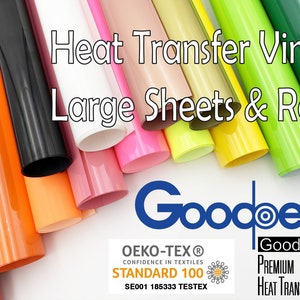 Hotpeel Goodpeel Regular HTV, Solid Matt Colors Large Rolls, OEKO TEX certified