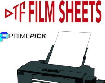 DTF Film sheets in various sizes, blank sheets