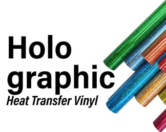 Holographic HTV, Heat Transfer Vinyl, Cameo, Cricut, Sheets