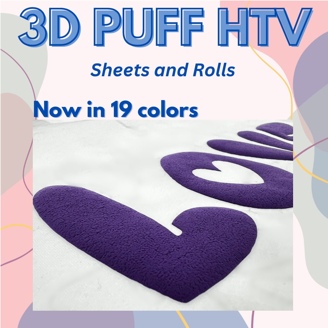 Pattern Puff Vinyl 3D Puff Heat Transfer Fashion Vinyl 10in X 12in Sheets - Etsy