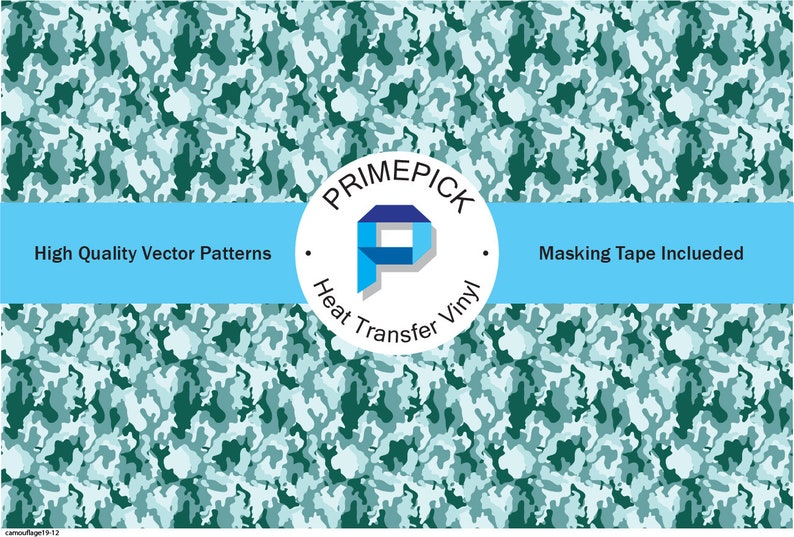 Camo Pattern HTV Flock Glitter Regular Cameo Cricut Etsy