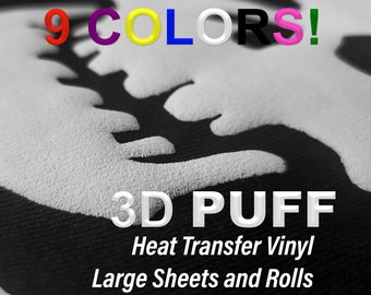 3D Super Puff Heat Transfer Vinyl - White