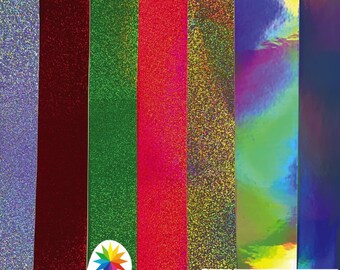 StarCraft Permanent Adhesive Vinyl Sheets Fantasy Holographic Glitter for Cricut, Silhouette Cameo, Craft Cutters etc.