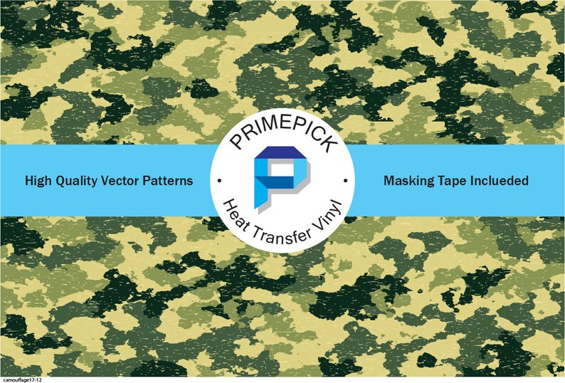 Camo Pattern HTV Flock Glitter Regular Cameo Cricut Etsy