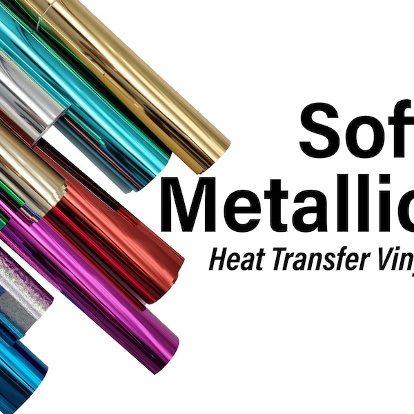 HTV métallique, couleurs métalliques douces, vinyle de transfert de chaleur, cameo, cricut