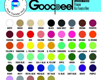 Hotpeel Goodpeel Regular HTV Solid Matt Colors Large Rolls | Etsy