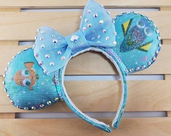 Nemo Inspired Ears. Finding Nemo Ears. Nemo Ears. Minnie Ears. Mickey Ears. Pixar Ears Fory ears. Rhinestoned ears. Fish ears. Sea ears