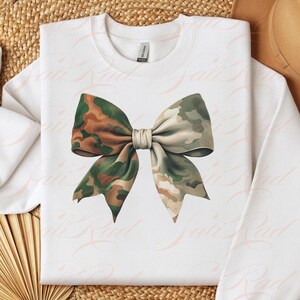 Camo Coquette Bow PNG Clipart Pink Camouflage Bow Download Cute Coquette Clip Art for Sublimation, Stickers, Shirts, DIY