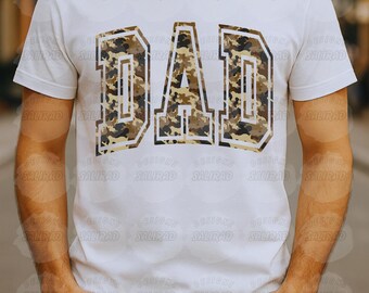 Vintage Camo Dad PNG Bundle, Father's Day Clipart (Digital Download)