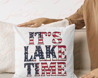 Lake Time PNG – Retro Summer Lake Life Design (Digital Download)