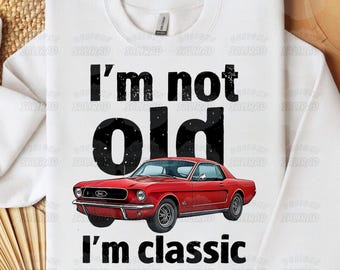 Funny Birthday PNG, Vintage Car Graphic, Retro Classic (Digital Download)