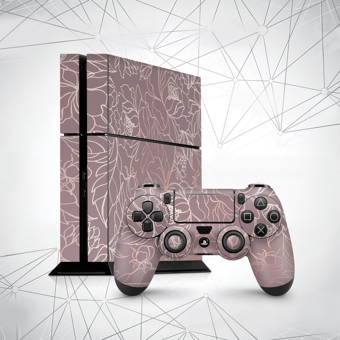 Playstation PS5 Rose Leaf Skin PS4 Pro Pink Sticker Etsy