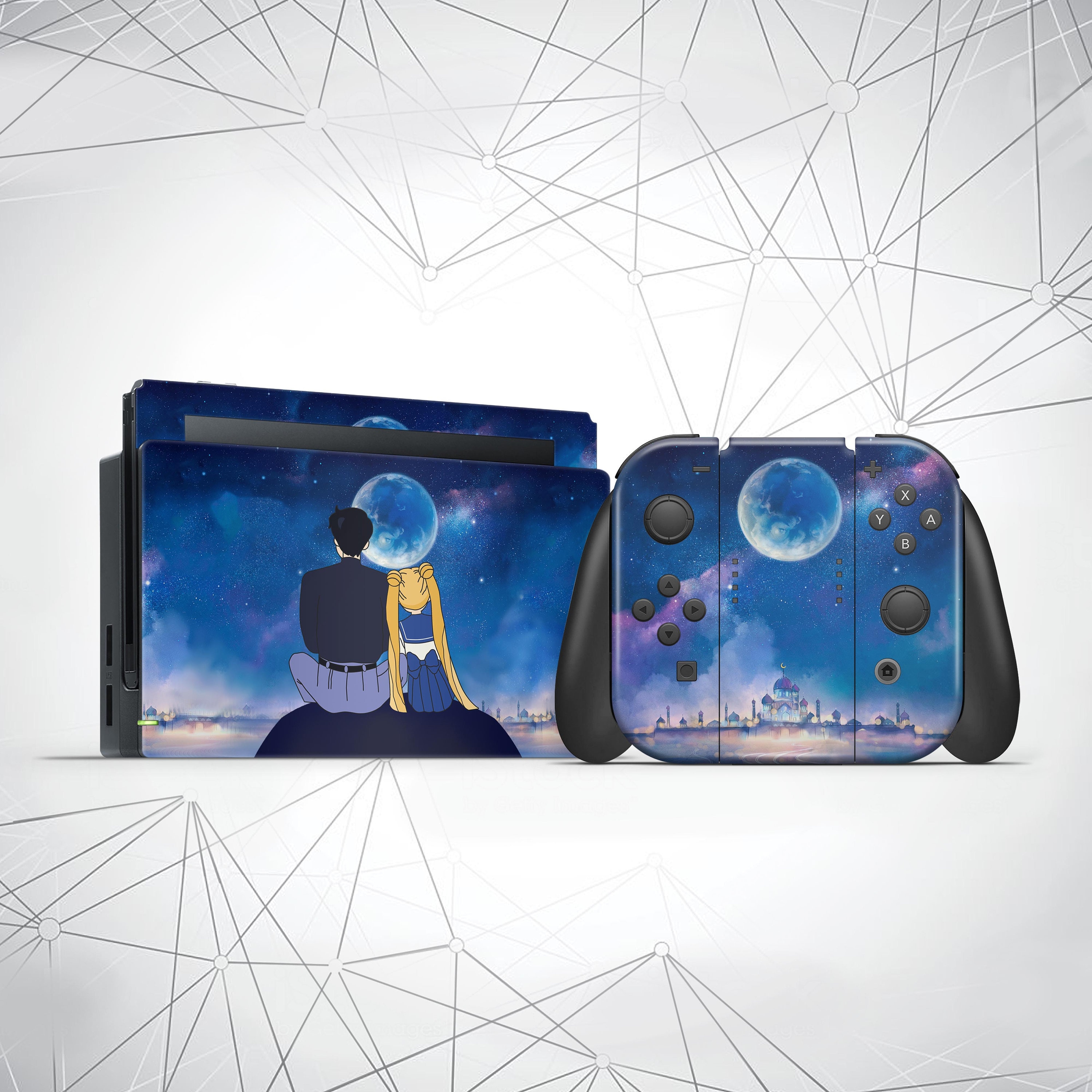 Lovely Couple Skin for Nintendo Switch Anime Joycon Decal Moon - Etsy  Denmark