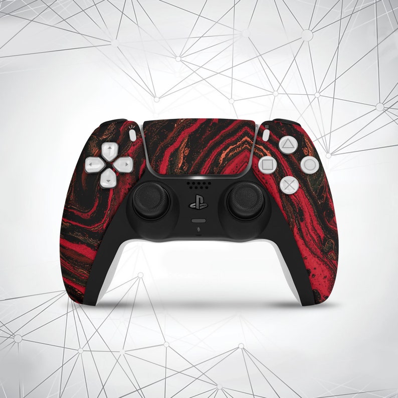 Black Red Marble Playstation PS5 Vinyl Wrap PS5 Art Pattern Etsy