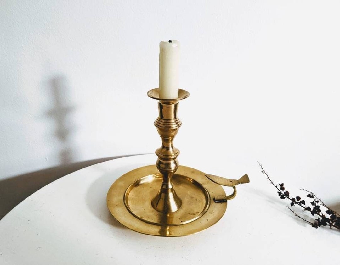 Large Vintage Chamberstick Candle Holder / UK Seller Free UK Etsy