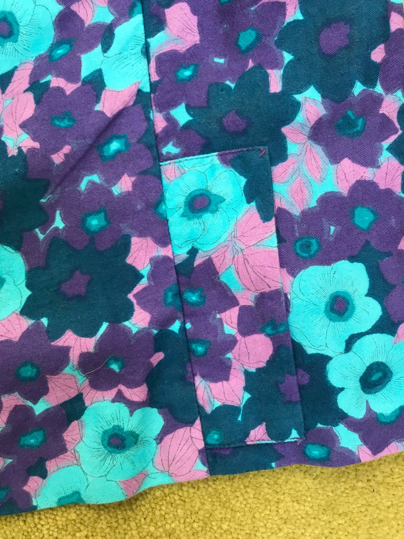 1960s70s cropped blouse in funky colours