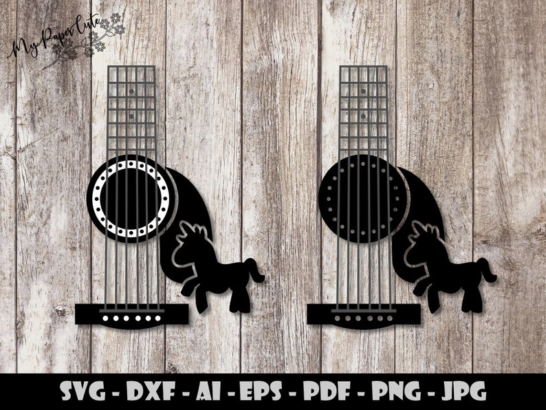 Download SVG Guitar Tumbler Unicorn SVG File for Cricut Template Guitar | Etsy