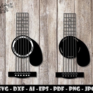 Guitar Tumbler SVG File for Cricut Acoustic Guitar for Tumblers Cutting File Template Dxf Silohuette Laser