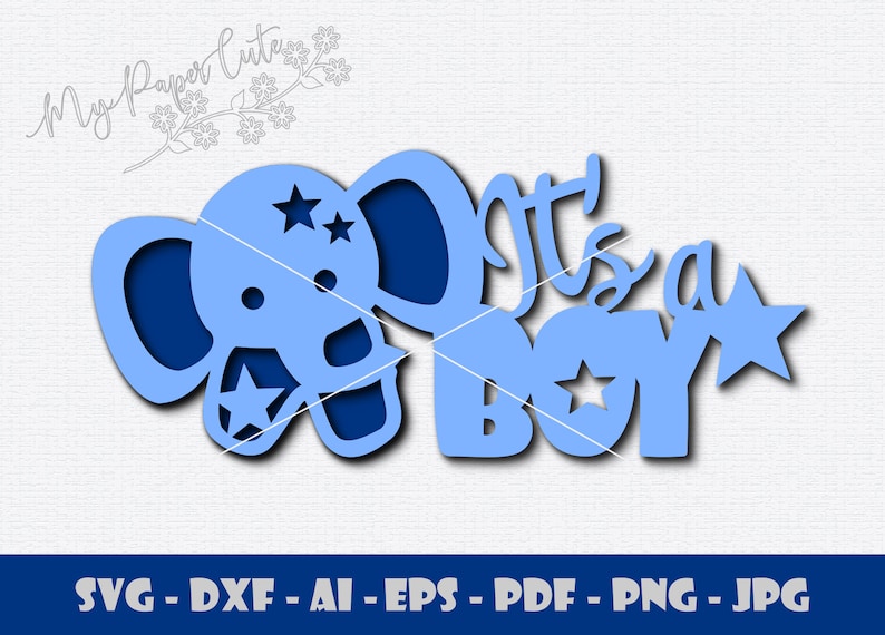 Download SVG Elephant Its a Boy Gender Revels Baby Shower SVG ...