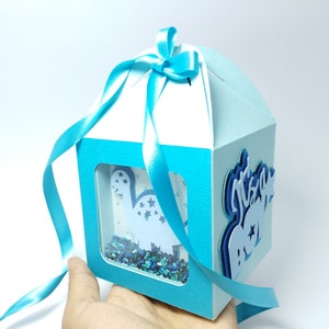 SVG Shaker Box Dino Es ist ein Junge Vorlage Babyparty Geschlecht offenbart Cricut Babyparty Geschenkbox SVG Datei Geschenkbox Silohuette Cameo Laser Cut