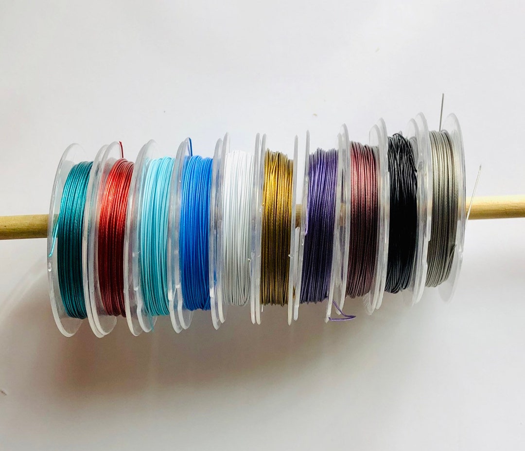 Tiger Tail Beading Wire Various Colours 0.38mm Thick 10 Metre Length Etsy