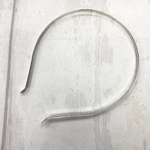 シルバーメタルヘッドバンドブランク：DIYティアラベース（幅5mmまたは3mm）