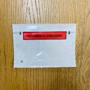 A6 Documents enclosed self adhesive wallets x 20 - packaging - customs wallets - document holder