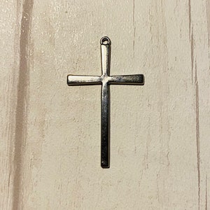 Large Gunmetal Cross Pendant, Cross Crucifix Charm
