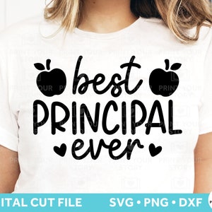 Principal SVG-bestand, Back To School SVG-ontwerp, Cadeau voor Principal Idea Cricut en Silhouette