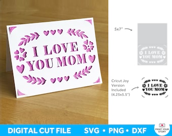 Carte de jour heureuse de mères SVG pour cricut et silhouette, carte de voeux de maman SVG, cricut de carte de voeux de jour de mères