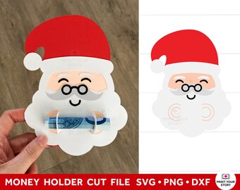 Christmas Money Holder SVG file, Santa Money Holder, Santa Money Card Gift SVG file, Money Card Gift Craft