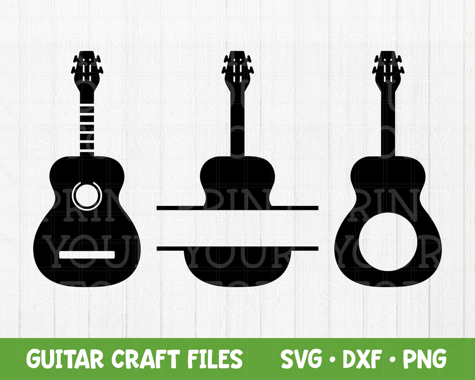 Guitar SVG Files for Cricut Acoustic Guitar Svg DXF PNG Etsy