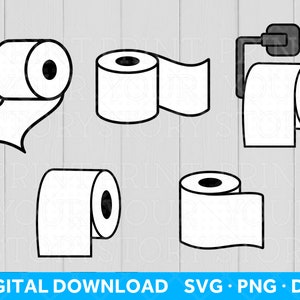 Toiletpapier SVG, Toilet Papier Roll SVG bestanden voor Cricut, Badkamer Cut Files, Toilet Papier 2020 Tekort Svg Bundle Digitale Download