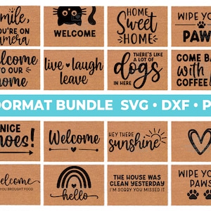 Türmatte SVG Bundle, Lustige Türmatte SVG, Willkommensschild SVG, Home Sign SVG Bundle, Front Porch Svg Dateien