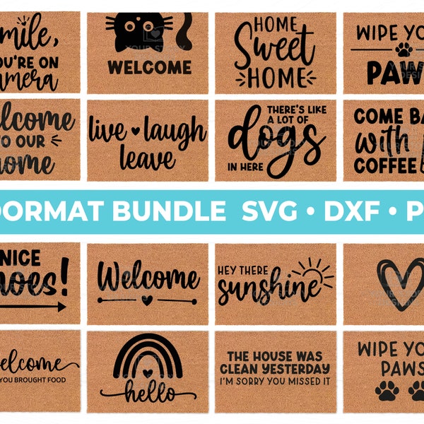 Paillasson SVG Bundle, Drôle de paillasson SVG, Welcome Sign svg, Home Sign SVG Bundle, Front Porch Svg fichiers