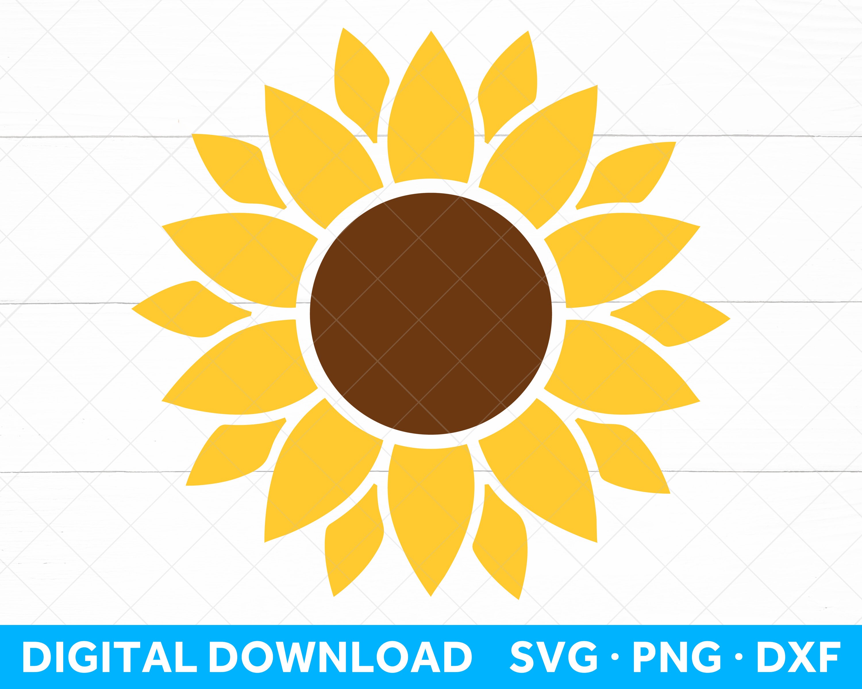 Sunflower SVG file for Cricut Flower SVG Digital Download | Etsy