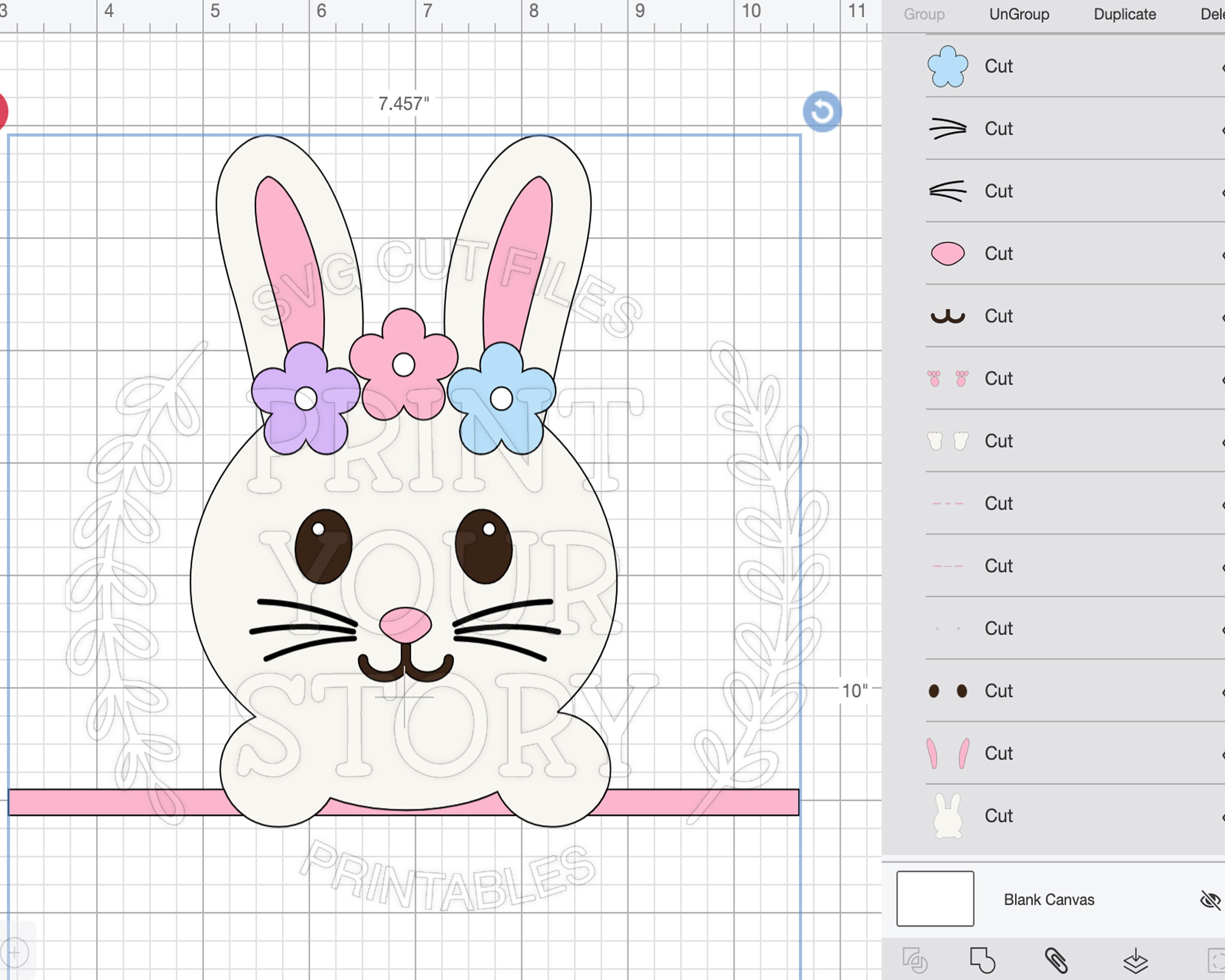 Easter Bunny SVG Files for Cricut Bunny Face Svg Spring Svg - Etsy