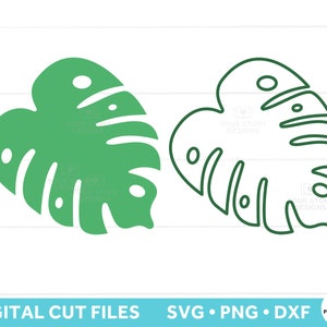 Monstera SVG Cut File, Tropical Leaves SVG, Monstera Leaf SVG file for Cricut and Silhouette