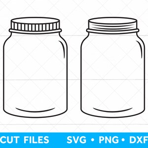 Mason Jar SVG files for Cricut and Silhouette Cutting Machines, Farmhouse SVG, Mason Jar Printable