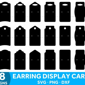 Earring Card SVG Bundle SVG files for Cricut, Earring Templates for Cutting Machines Jewelry Making, Earring Holder SVG files Display Card
