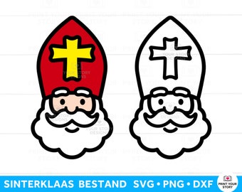 Sinterklaas Cut Files für Cricut und Silhouette, Pakjesavond Nederlandse Plotterbestanden Sint Nicolaas 5 Dezember, DIGITALE BESTANDEN