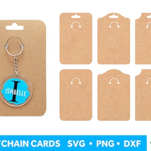 Keyring Display Card Svg, Keyring Display Card Template, Keychain Packaging,  Key Ring Tag Svg, Keychain Svg, Packaging Svg 