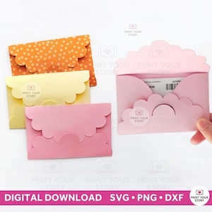 Gift Card Holder SVG, Gift Envelope Cut File for Cricut and Silhouette