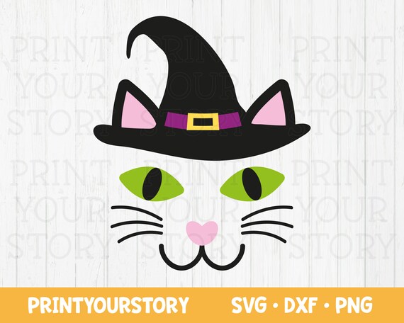 Download Halloween Svg Black Cat Face Svg Files For Cricut Dxf Png Etsy