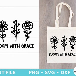 Scripture SVG Cut File DXF PNG, Wildflowers Svg with Bible Verse Svg, Christian Faith Svg