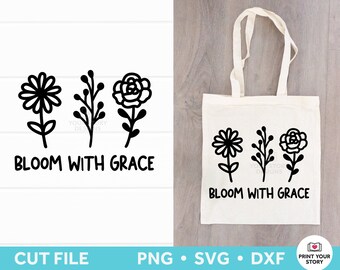 Scripture SVG Cut File DXF PNG, Wildflowers Svg with Bible Verse Svg, Christian Faith Svg