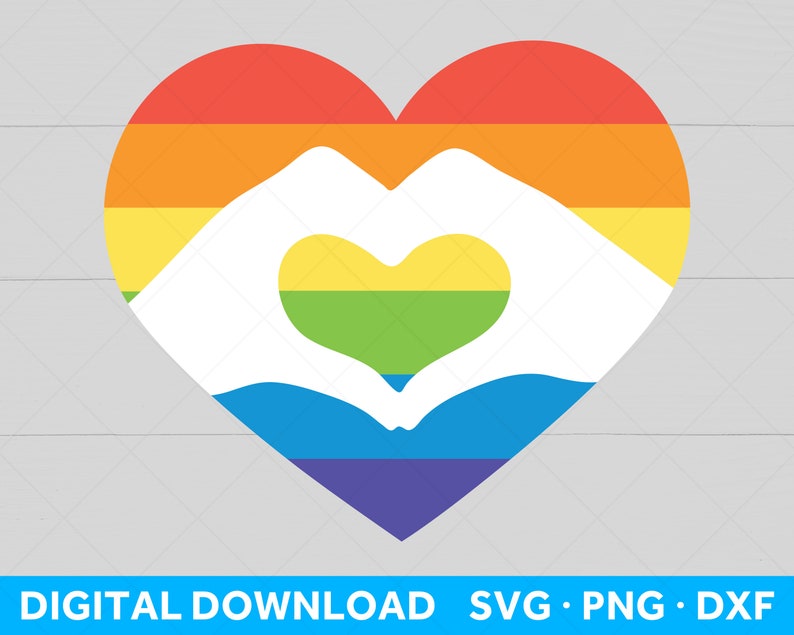 Download Gay Pride SVG LGBTQ SVG Rainbow Svg file Instant Digital ...