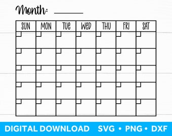 blank calendar svg etsy