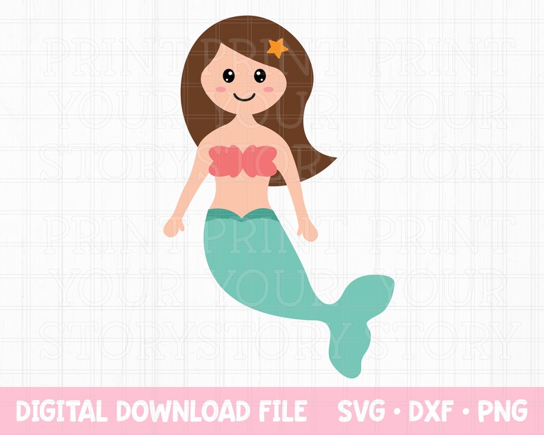 Free Kid Mermaid Svg 169 SVG PNG EPS DXF File