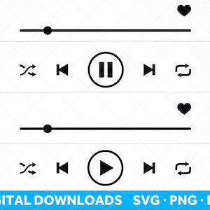 Music Player SVG files for Cricut, Song Svg, Play Button Svg, Acrylic Song SVG, Glass Song Art, Track Display Svg